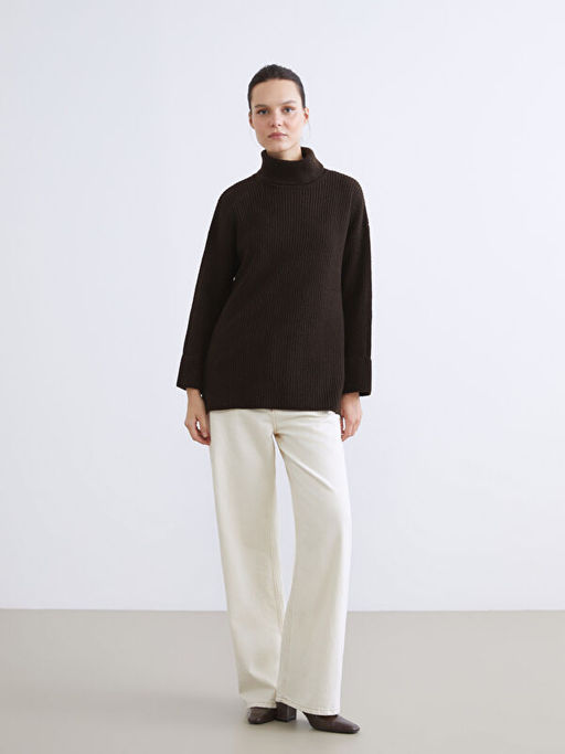 Bal?k?? Yaka Kad?n Triko Kazak