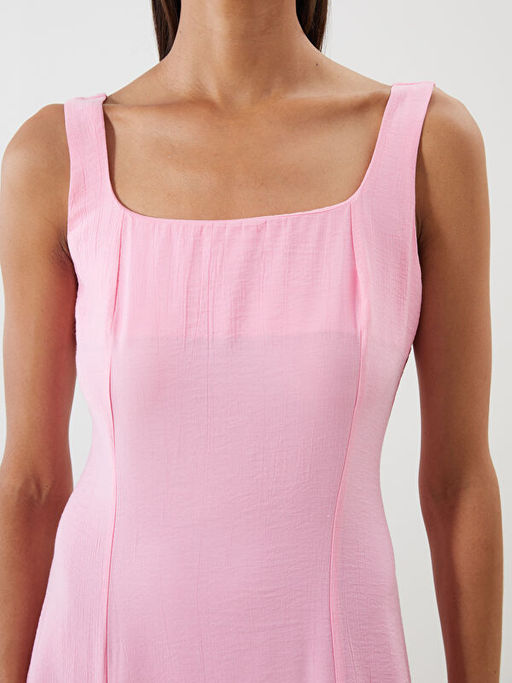 U Yaka Pile Detayl? Belden Oturtmal? Elbise