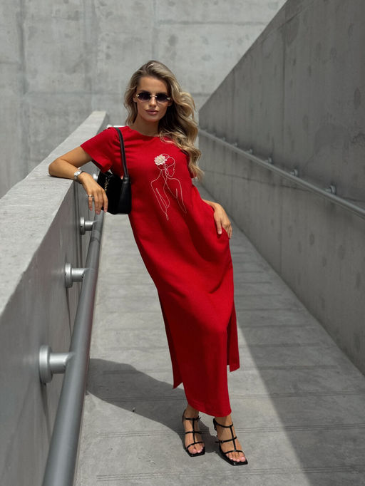 Платье DilanaVIP 2100 красный - Dilana vip фото 3