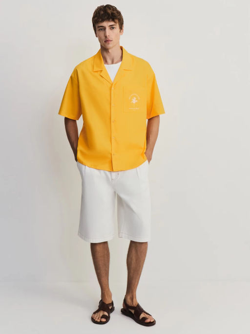 Рубашка с вышивкой на груди ZR2605043009-8 / Zarina