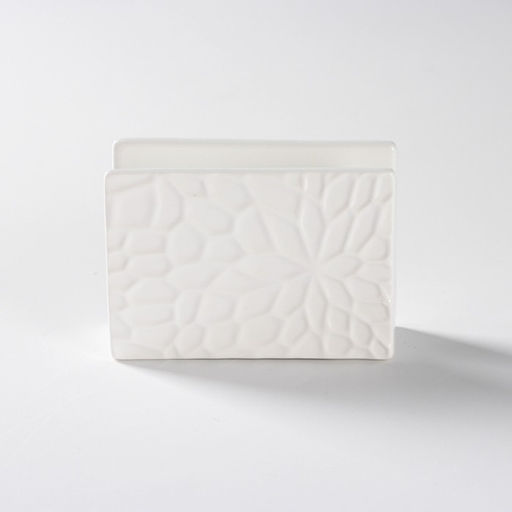 Набор фарфоровый для специй BellaTenero, 4 предмета: солонка, перечница, салфетница, подставка-держатель, белый  фото 9