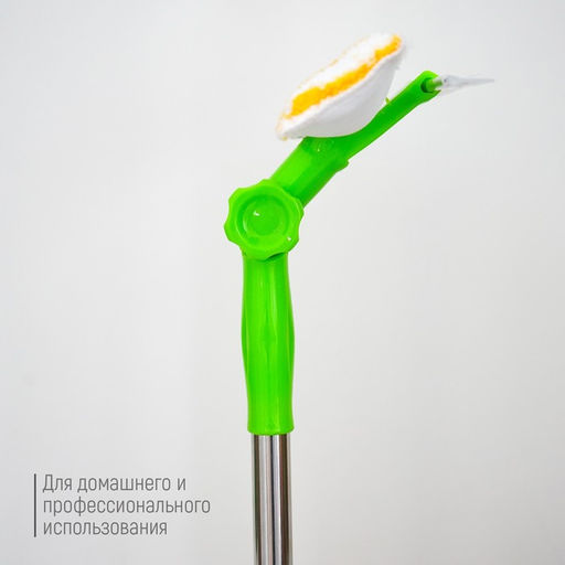Окномойка с телескопической стальной ручкой и сгоном Доляна, 2564(93) см, микрофибра  фото 5