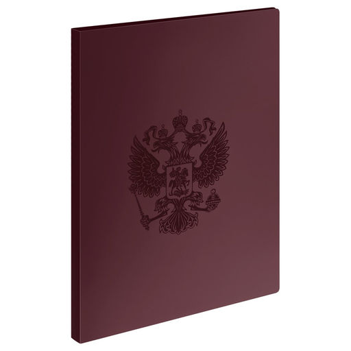 Папка на 2-х кольцах СТАММ "Герб" 25мм, гранат (ММ-32148) 700мкм