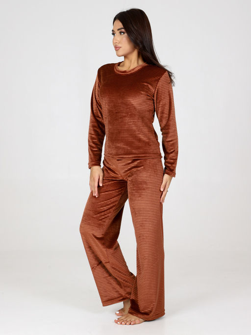 454 Пижама женская брюки (Коричневый) - А-дина фото 3