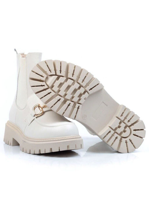 01-5273-2 WHITE Ботинки демисезонные женские (натуральная кожа, байка)