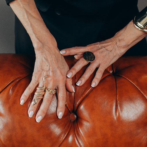 Кольцо «Змея» ребристая, цвет золото, безразмерное