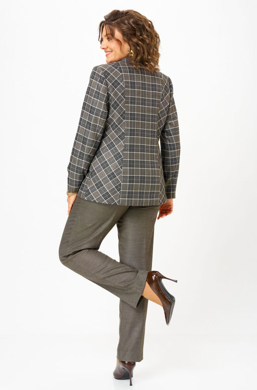 Костюм БелЭльСтиль 412/596 клетка + коричневый