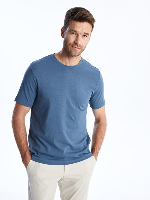 Bisiklet Yaka Penye Erkek Ti??rt