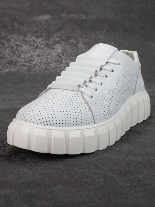 03-PDD135-1 WHITE Полуботинки женские (натуральная кожа) - No name фото 6