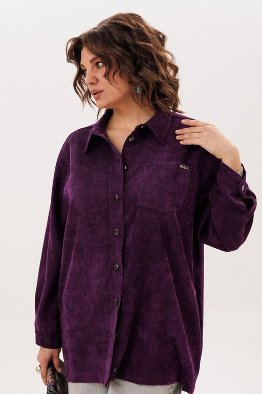 Рубашка ANELLI 1819 слива  фото 4