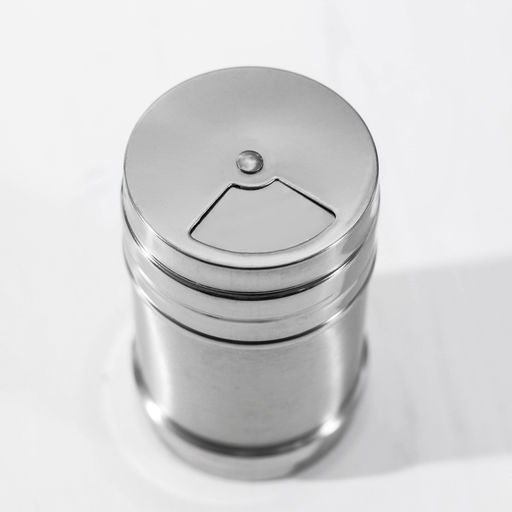 Солонка «Металлик», 280 мл, 6.3×10.5 см, нержавеющая сталь, серебристая