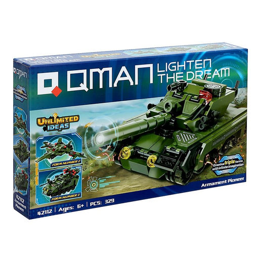 Конструктор безграничные идеи Qman «Военная техника», 3 в 1, 329 деталей