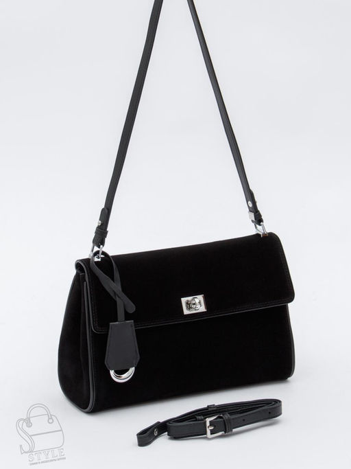 Сумка женская кожаная 5103-1X black Polina&Eiterou