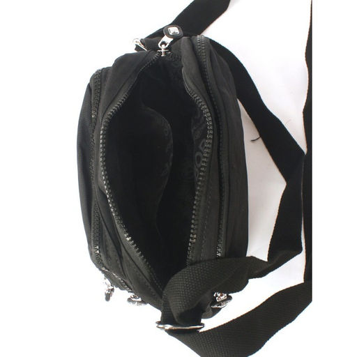 Сумка женская текстиль BoBo-8215, 3отд, плечевой ремень, черный 265993  фото 3