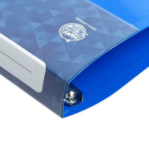 Папка на 4 кольцах А4, Calligrata, 25 мм, 700 мкм, внутренний и торцевой карман, синяя  фото 4