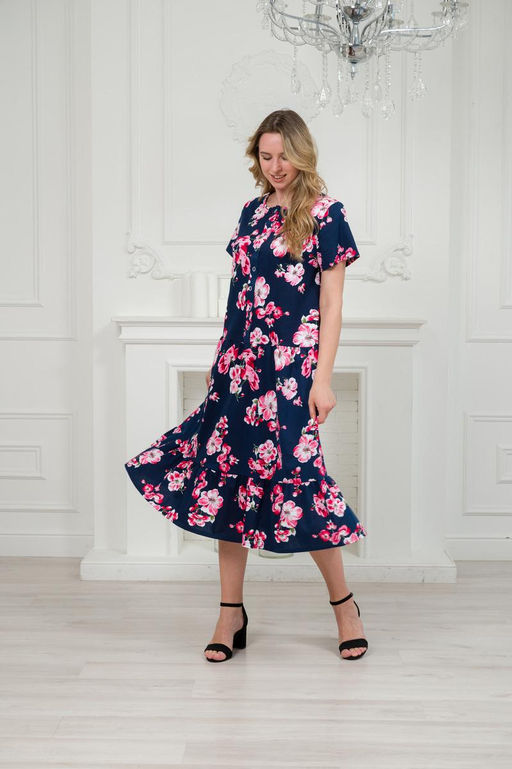 Платье женское из кулирки Кармелита яблоневый цвет - Амадэль фото 6