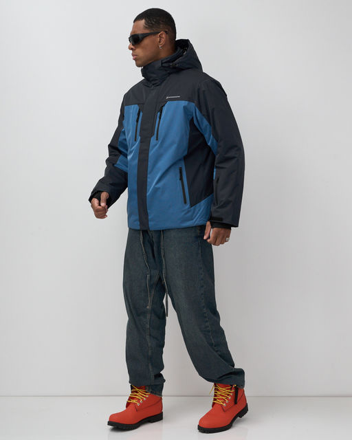 Горнолыжная куртка мужская зимняя синего цвета 7612S - Mtforce фото 16