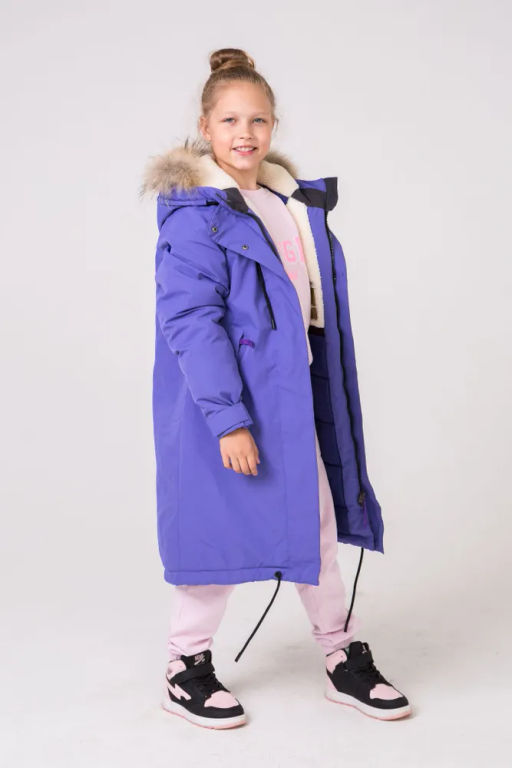 Парка зимняя подростковая для девочки синего цвета 9342S - Valianly фото 18