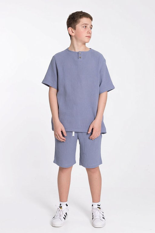 Шорты М224043в Серо-голубой