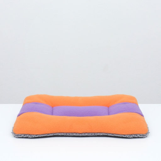 Матрас для животных, двухсторонний, 35 х 30 см, оранжевый/сиреневый - Пижон фото 2