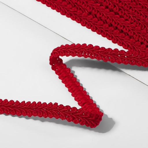 Тесьма декоративная «Шанель», 8 мм, 10±1 м, красная