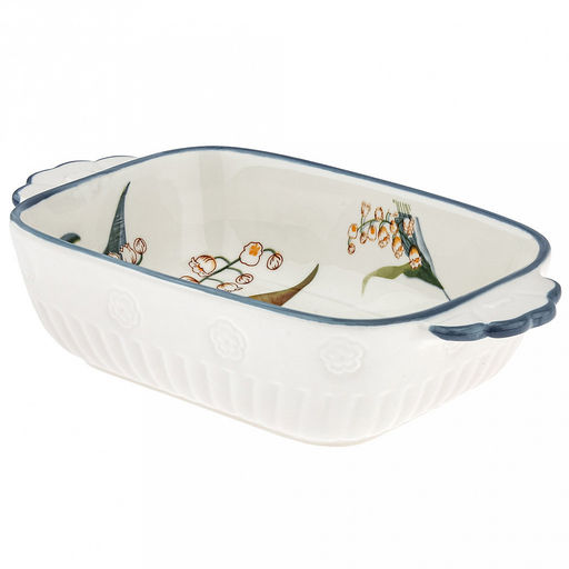 Ландыши Блюдо (шубница) фарфоровое 232х134х57мм, с ручками, с деколью, отводка, в индивидуальной коробке (Китай) - Домашняя Мода фото 9