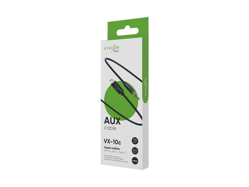 Аудиокабель-переходник Type-C - AUX Jack 3.5м (M-M) 1м ("Vixion VX-10c", GS-00028895) черный