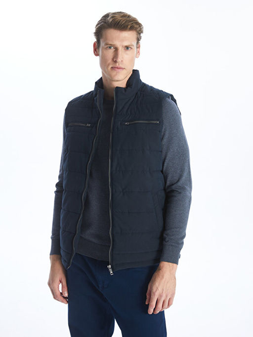 Standart Kal?p Dik Yaka Erkek Yelek