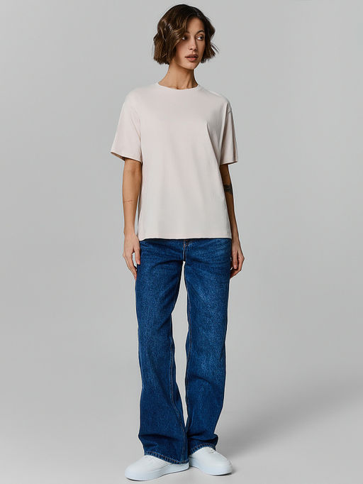 Футболка оверсайз женская бежевая - Mark formelle фото 2