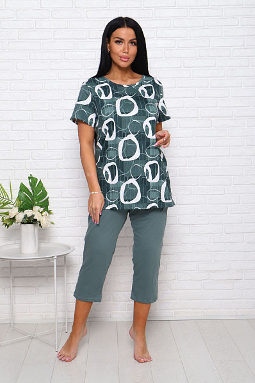 Костюм с бриджами (00983, зеленый) - Плиона фото 3