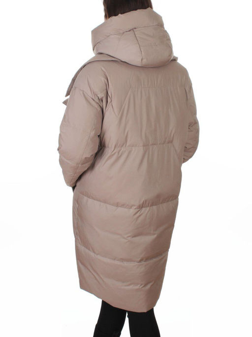 Z24-829 BEIGE Куртка зимняя женская оверсайз (200 гр. тинсулейт)
