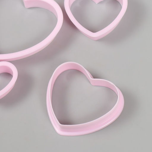 Каттеры для полимерной глины Сердца набор 4 шт 3,3х4 см 4,3х5 см 5,4х6,2 см 6,7х7,5 см - Simaland фото 4