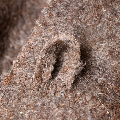 Банная шапка детская, коричневая, войлок - Добропаровъ фото 2