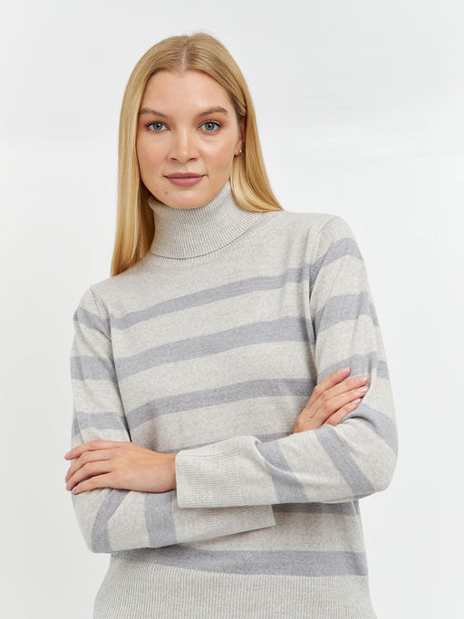 водолазка женская из шерсти в полоску - Glenfield фото 5