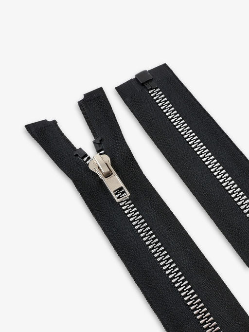 Цена за 10 шт. Молния «Трактор», №5, разъёмная, декоративное звено «Акулий зуб», замок автомат, 90 см, чёрная