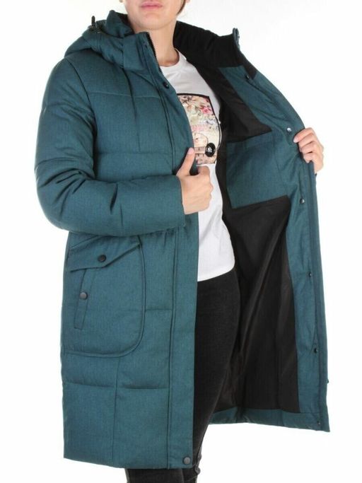 350 DK. GREEN Пальто женское зимнее (200 гр. холлофайбера) - Fashion фото 9