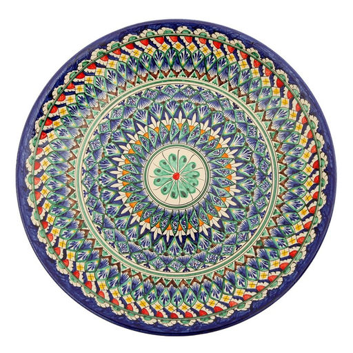 Ляган узбекский Риштанская Керамика «Узоры», d=41 см, МИКС
