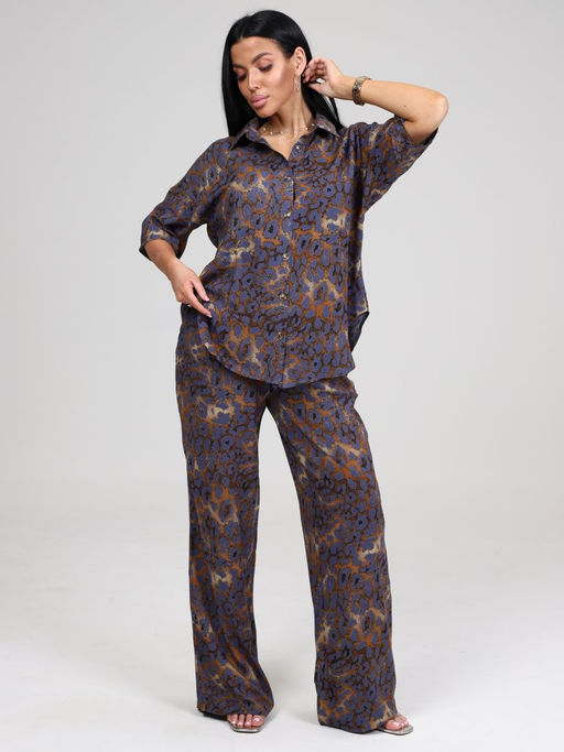 087 ЖЕНСКИЙ КОСТЮМ (брюки) (Светло-синий) - А-дина фото 2