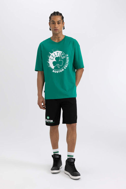 DeFactoFit NBA Boston Celtics Oversize-футболка с круглым вырезом и короткими рукавами  фото 2