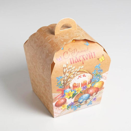 Коробка кондитерская, упаковка «С Великой Пасхой», 17×17×20 см