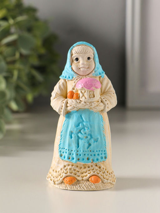 Фигурка гипс Баба пасхальная, 9?4 см