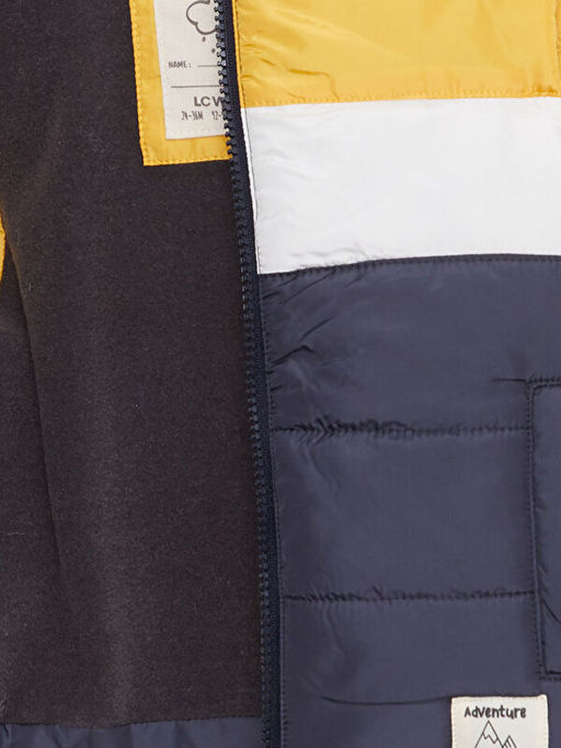 Kap??onlu Renk Bloklu Erkek Bebek ?i?me Yelek - Waikiki фото 3