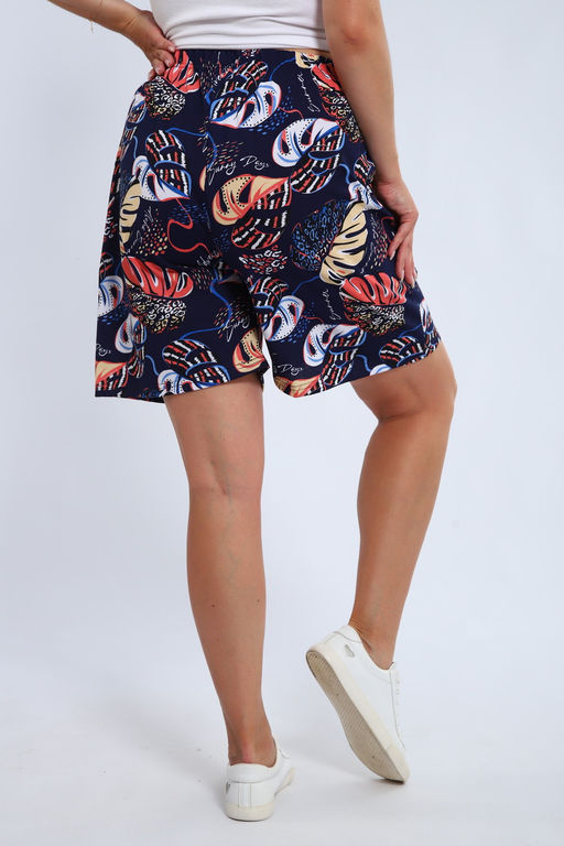 Шорты женские из кулирки Цветник папоротник