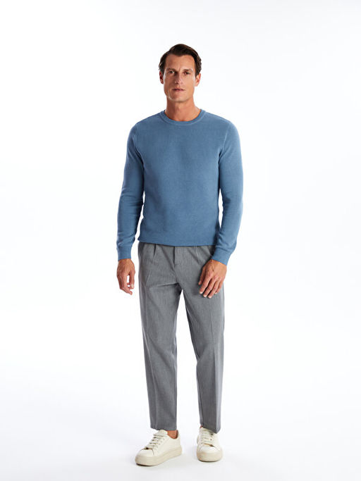 Bisiklet Yaka Erkek Triko Kazak