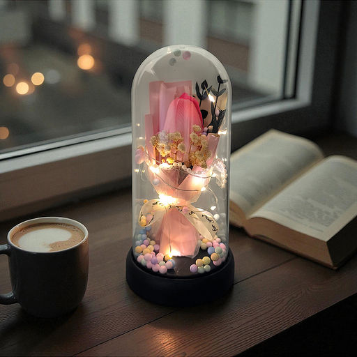 Светильник "Тюльпан" в коробке (розовый) в пакете