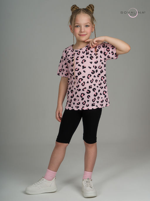 Костюм Актив нежный леопард-черный - Sovalina фото 13