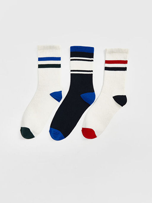 ?izgili Erkek ?ocuk Soket ?orap 3l?