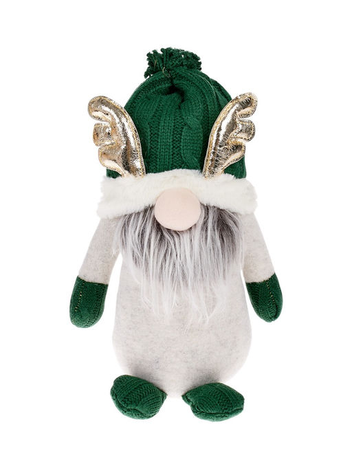 Фигура текстиль «Гном лосяш в зелёном» 33×12×18 см, 1 LED, от батареек AG13×3, свечение тёплое белое