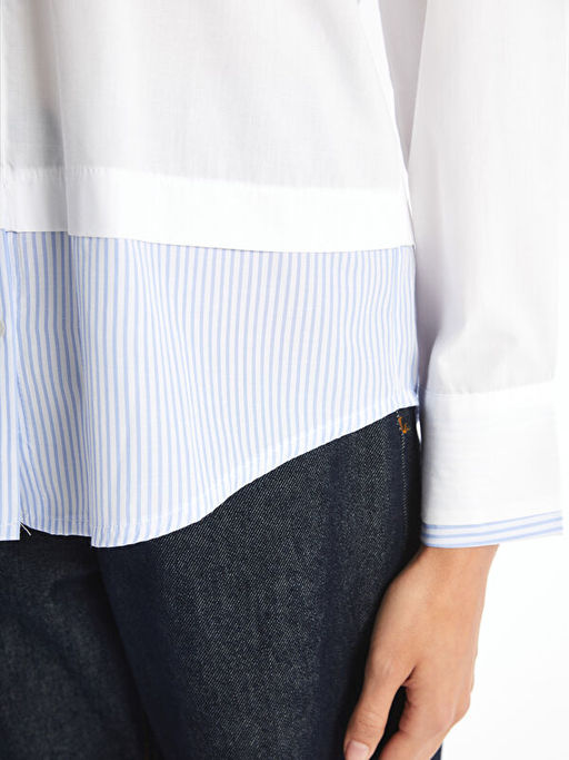 ?izgili Oversize Poplin Kad?n G?mlek