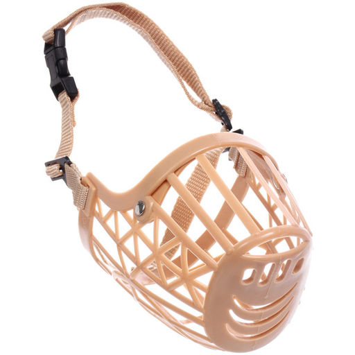 Цена за 2 шт. Намордник гуманный из гибкого пластика "Мой Бро", цвет светло - бежевый, №6 (лейбл)